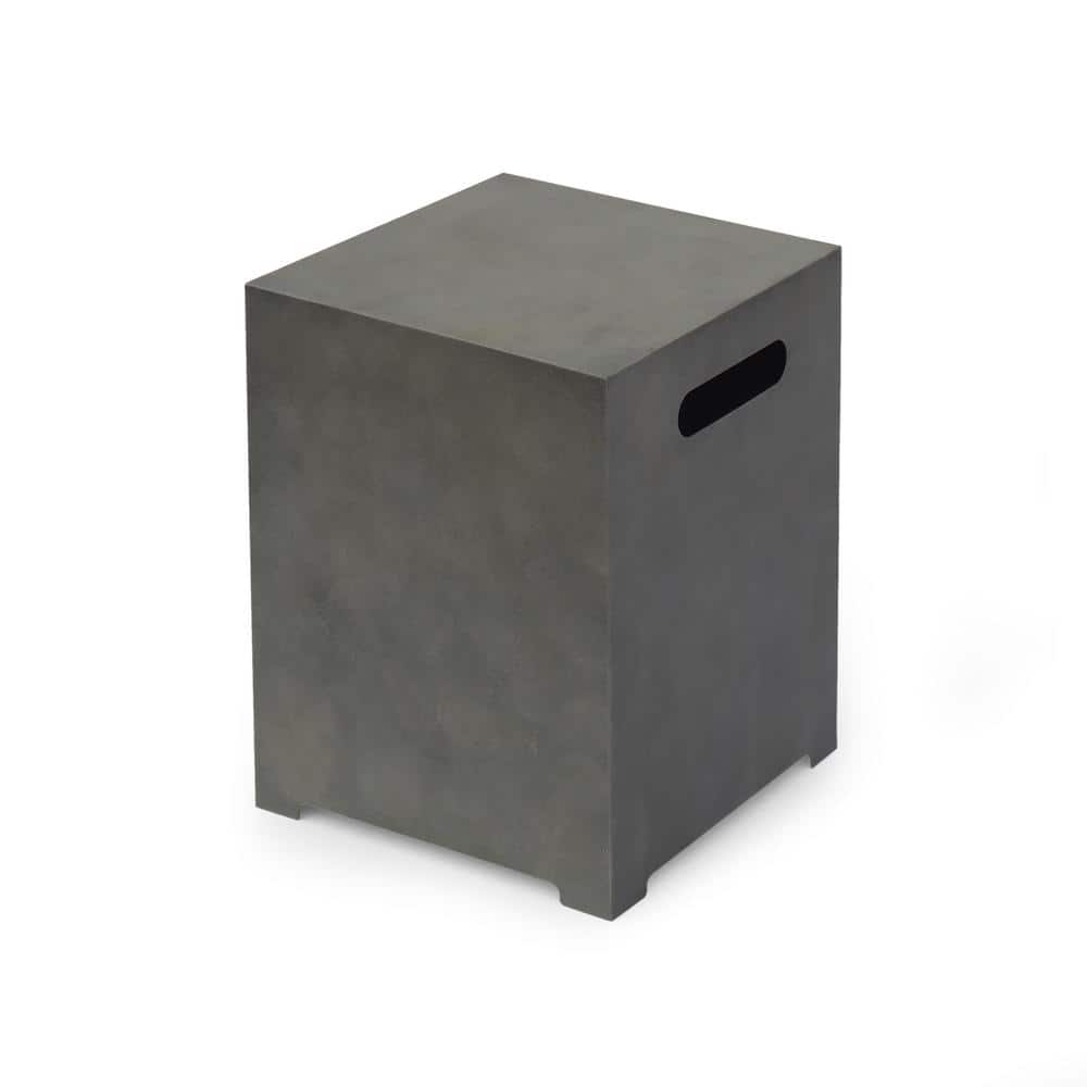 Wellington Rectangular Concrete Gas Fire Pit Table with Tank Holder