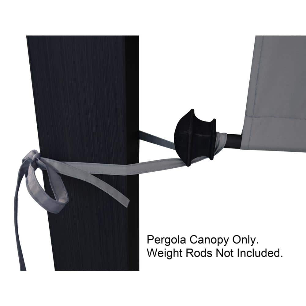 Gray Polyester Replacement Canopy Top for 8' x 10' Pergola
