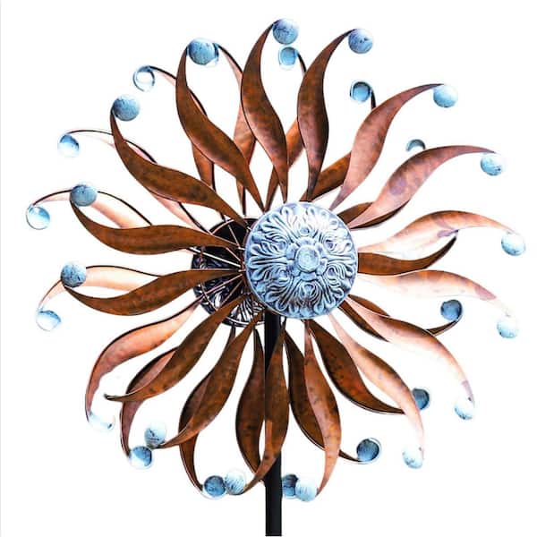 Metal Wind Spinner Garden and Yard (24 x 84 in.)