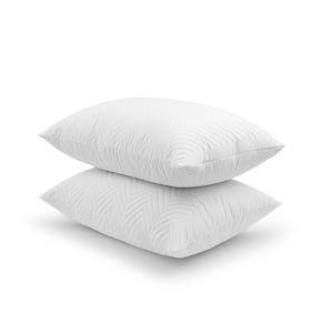 Quilted Comfort Memory Foam Jumbo Pillow Set of 2