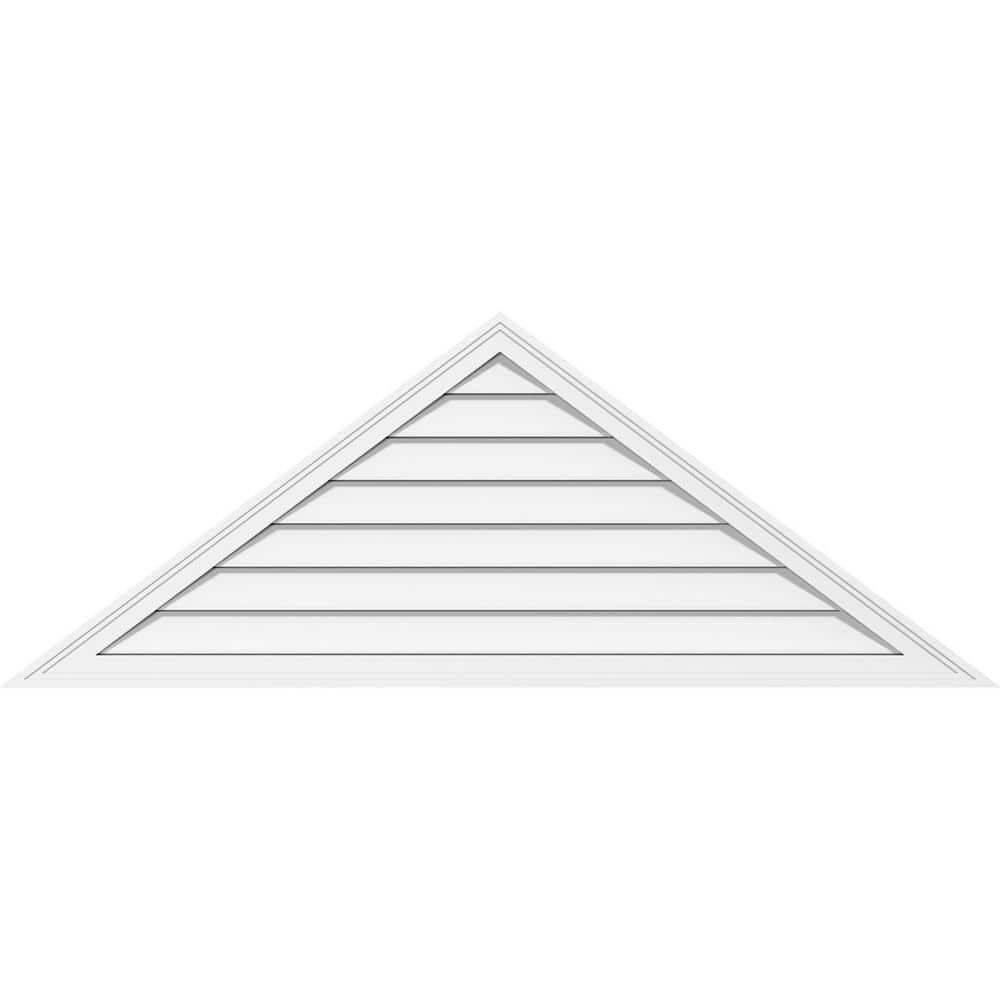 56 in. x 14 in. Triangle Surface Mount PVC Gable Vent 6/12 Pitch: Functional with Brickmould Frame price history on PriceWatchPro