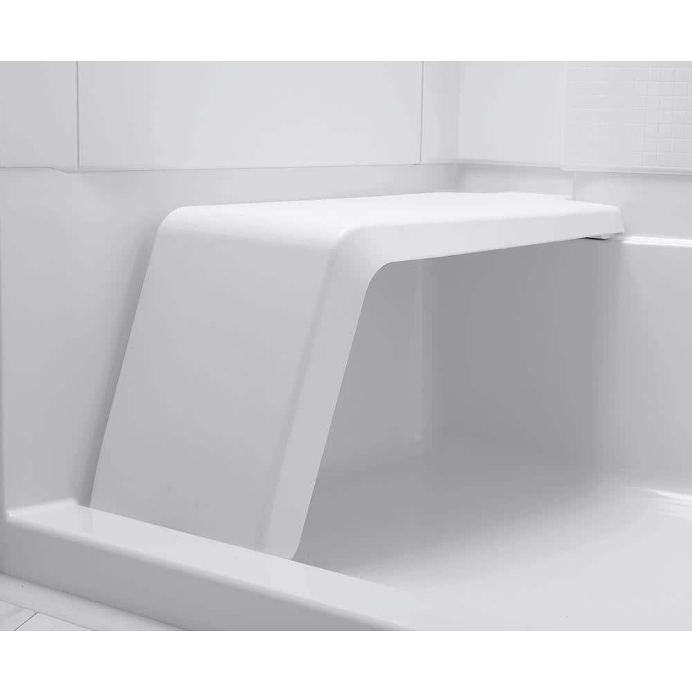 Sterling White Vikrell 60" x 36" Shower Kit with Seat