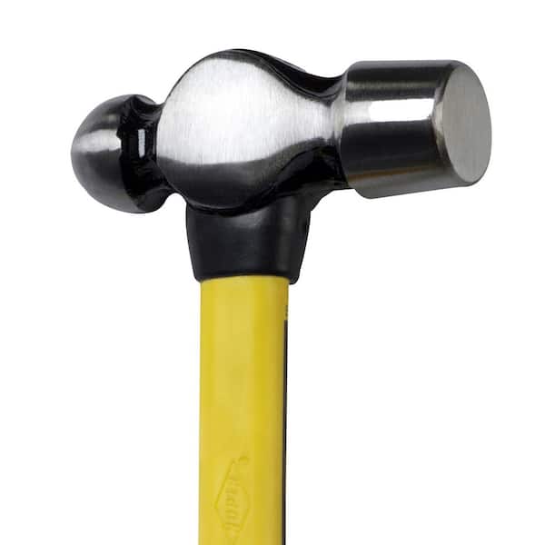 16 Oz. Ball Pein Hammer with Forged Carbon Steel Head and 14 in. Ergo Power Fiberglass Handle with Non-Slip Super Grip