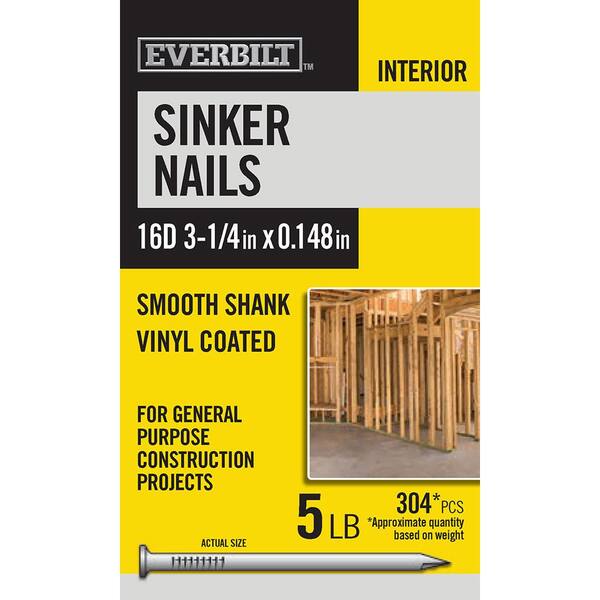 Grip-Rite #8 x 3 in. 16-Penny Bright Steel Duplex Nails (30 lbs.-Pack)  16DUP30BK - The Home Depot