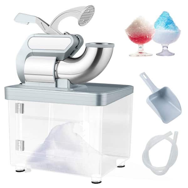 Costway 10560 oz./H Gray Snow Cone Machine with Dual Blades Safety On/Off Switch for Home