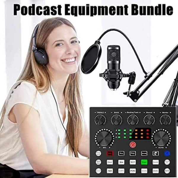 YICHUHAOXI Podcast Microphone Bundle with Voice Changer Recording