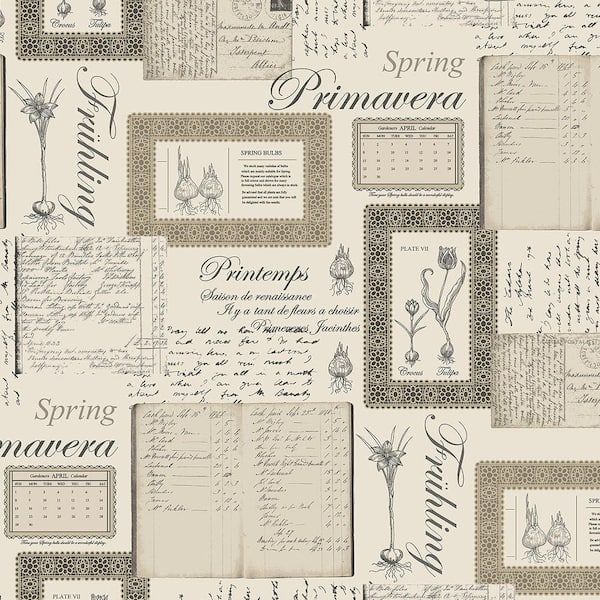 Printemps Script Vinyl Strippable Roll (Covers 56 sq. ft.)