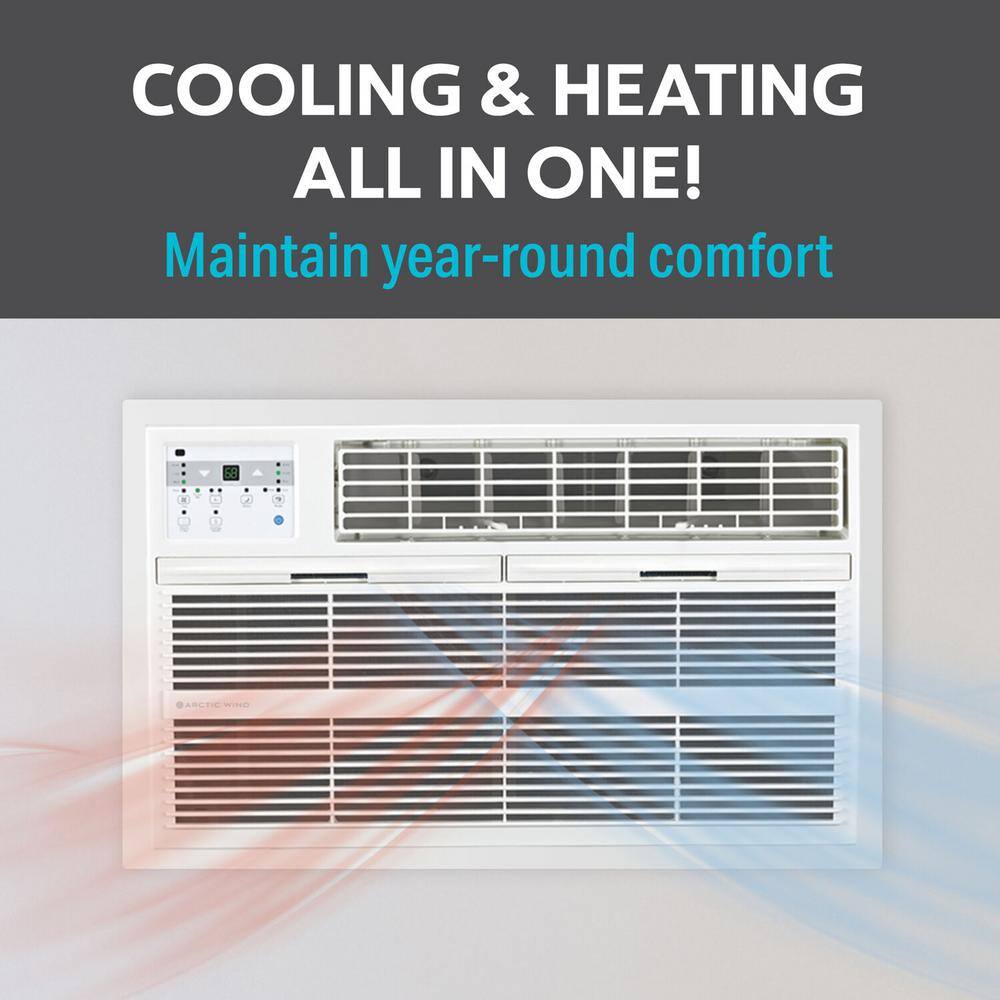 White 14,000 BTU Through-the-Wall Air Conditioner with Heater and Remote