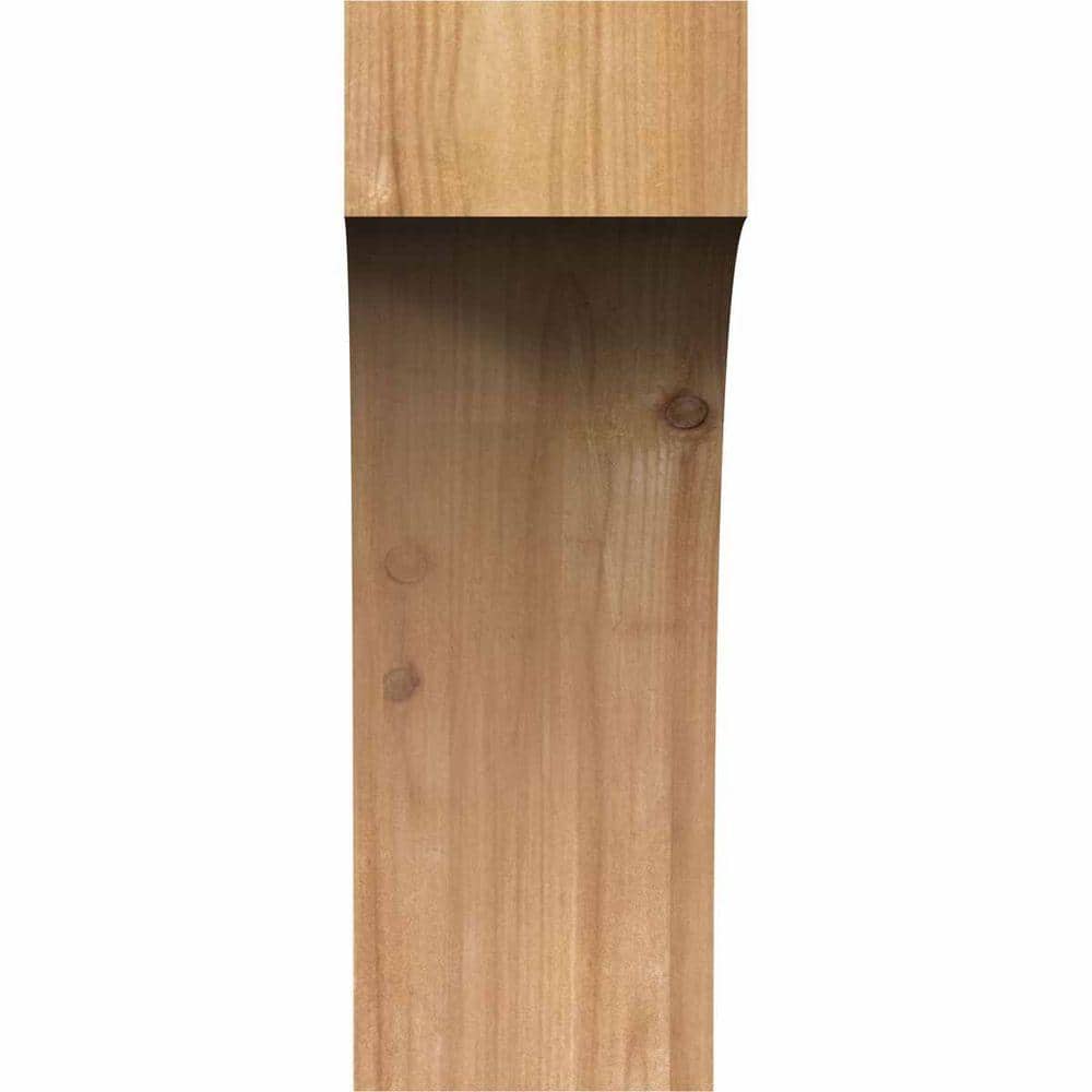 Western Red Cedar Smooth Rustic Corbel, 10" x 6" x 3.5"