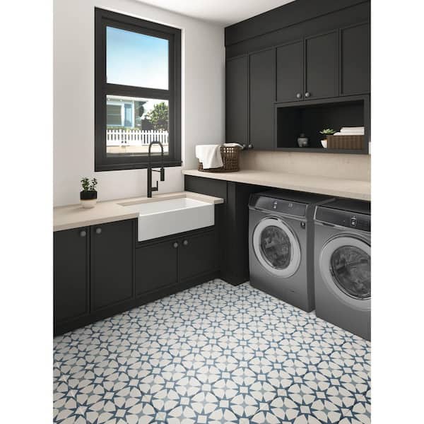Memoir Cosmo Blue 12 in. x 12 in. Glazed Ceramic Floor and Wall Tile (16.49 sq.ft./case)