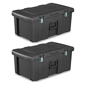 16-Gal. Footlocker Container w/Handles & Wheels 2 Pack