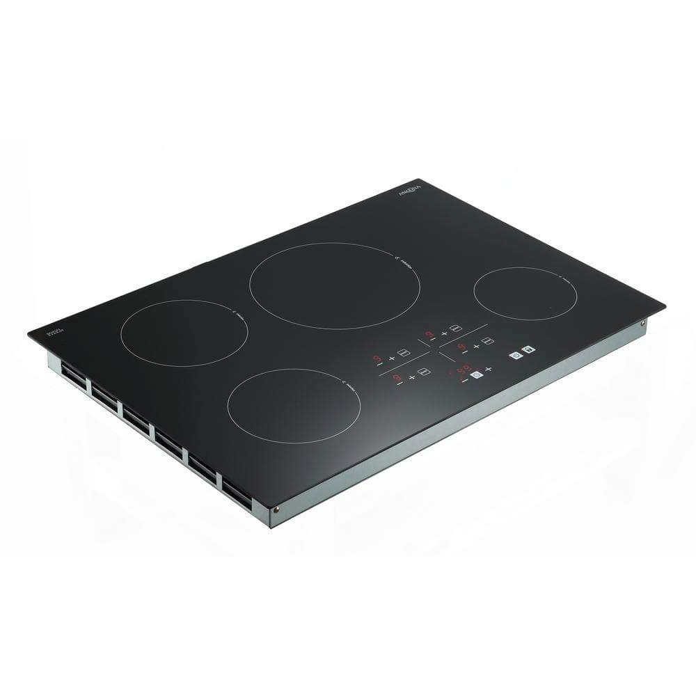 Ancona Elite 30 in. Glass-Ceramic Induction Cooktop in Black with 4 Elements Featuring Individual Boost Function -  AN-2401