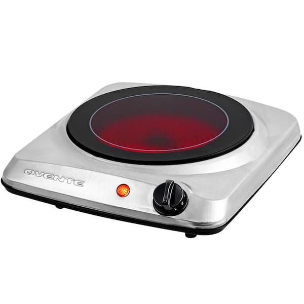 Single Infrared Burner 7 in. Silver Hot Plate