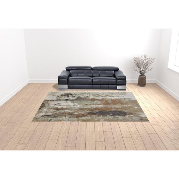 10 ft. x 13 ft. Purple and Orange Abstract Area Rug