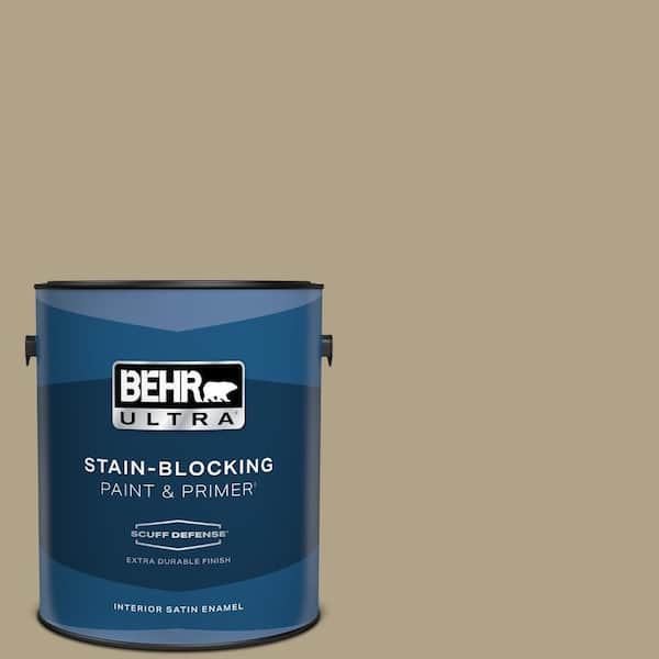 BEHR ULTRA 1 gal. Home Decorators Collection #HDC-NT-12 Curly Willow Extra Durable Satin Enamel Interior Paint & Primer