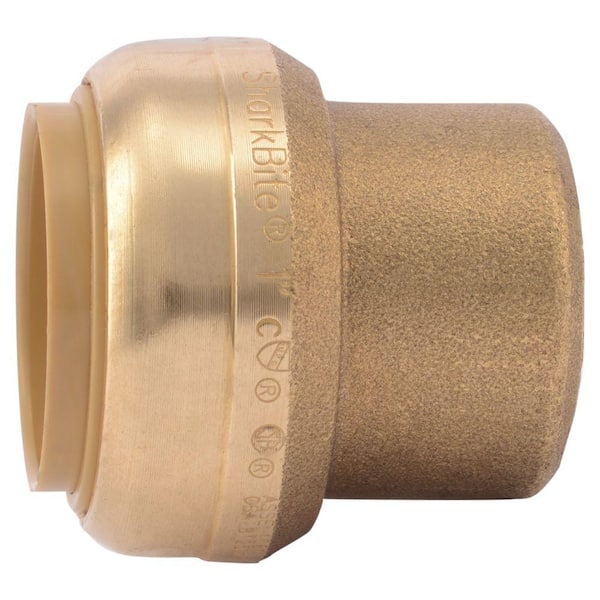 Caps 10 Push-Fit Push to Connect Lead-Free Brass Plugs 1" Sharkbite Style 