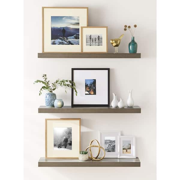 StyleWell White Frame with White Matte Gallery Wall Picture Frames (Set of 4)