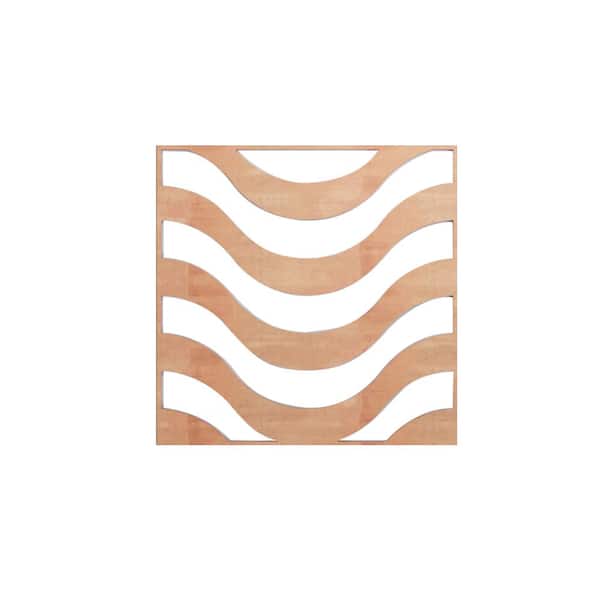 Ekena Millwork 15-3/8 in. x 15-3/8 in. x 1/4 in. Cherry Medium Parker Decorative Fretwork Wood Wall Panels (10-Pack)