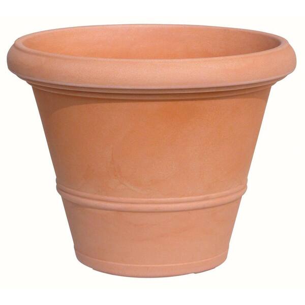 Marchioro 15.75 in. Dia Terra Cotta Plastic Round Planter Pot