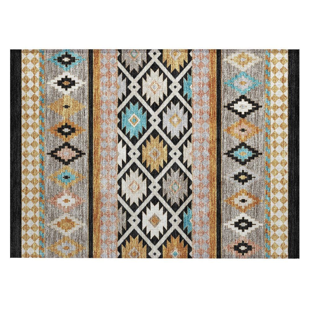Chantille Machine Washable Indoor/Outdoor Abstract ACN2519 Black 2 ft. x 3 ft. Accent Rug price history on PriceWatchPro
