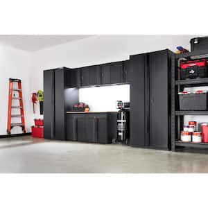 7-Piece Heavy Duty Welded Steel Garage Storage System in Black (156 in. W x 81 in. H x 24 in. D)
