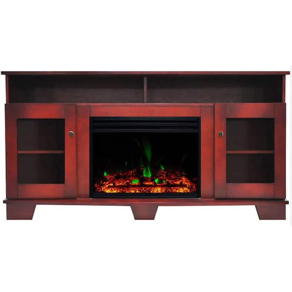 Red fireplace tv deals stand