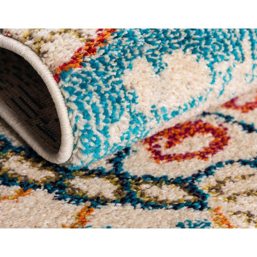 Coastal Sea Turtle Blue and Beige 4' x 6' Rug