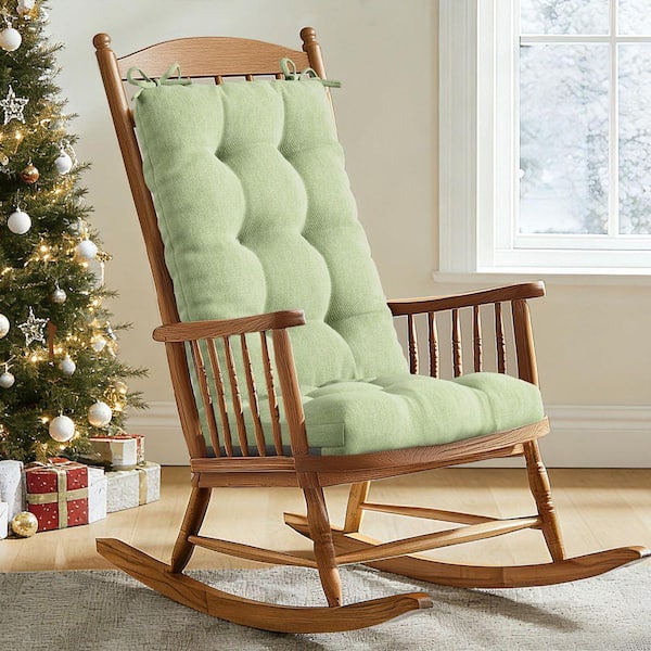 18 in. x 18 in. Sage Green Water Resistant Outdoor Rocking Chair
