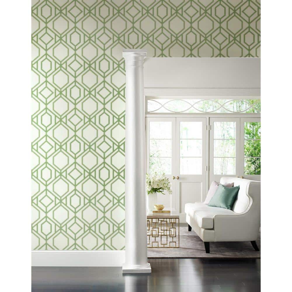 Black and Beige Grasscloth Non-Pasted Wallpaper