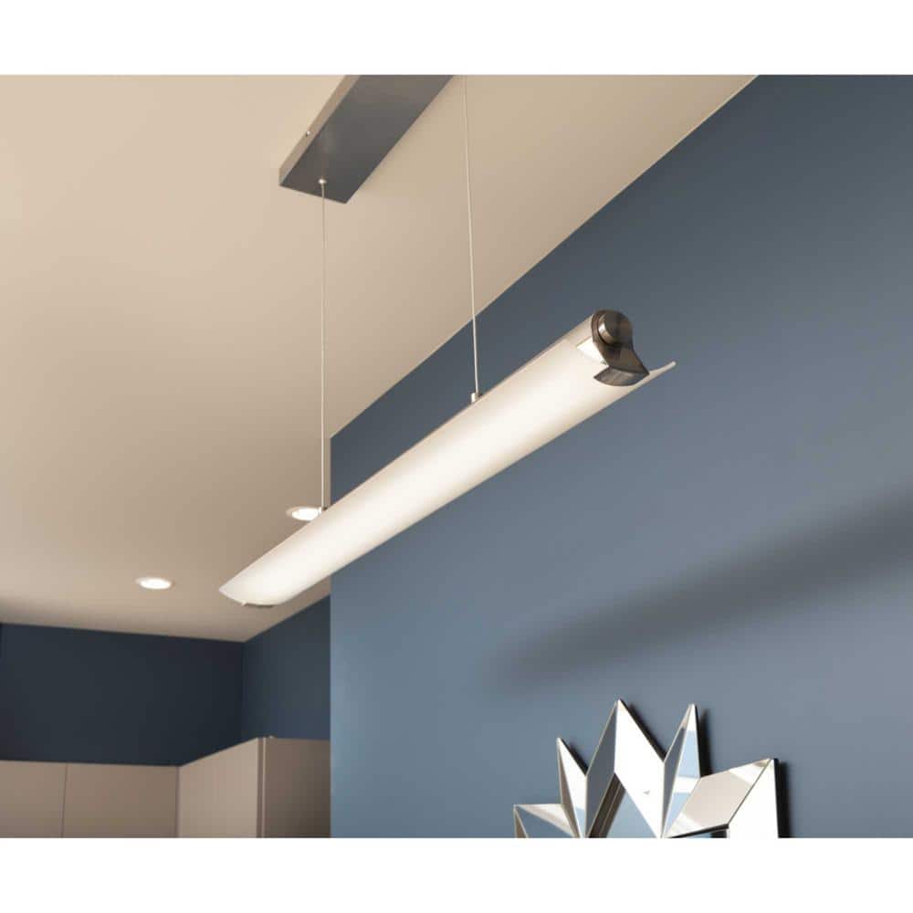 Brushed Nickel 45" LED Indoor/Outdoor Linear Pendant Light