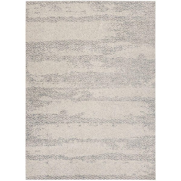 Elegance Beige Grey 8 ft. x 11 ft. Abstract Contemporary Area Rug