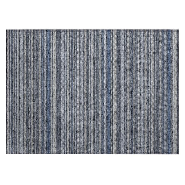 Chantille Machine Washable Indoor/Outdoor Abstract ACN3106 Navy 3 ft. x 4 ft. Area Rug