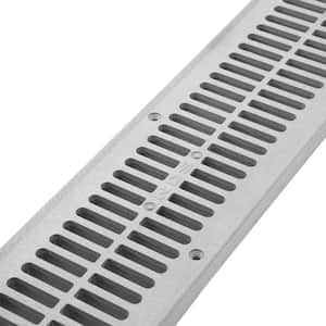 2 ft. Plastic Spee-D Channel Drain Grate in Gray