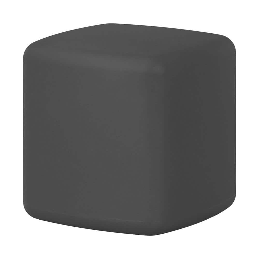Sweedi Dark Gray Polyethylene Resin Cubic Nightstand