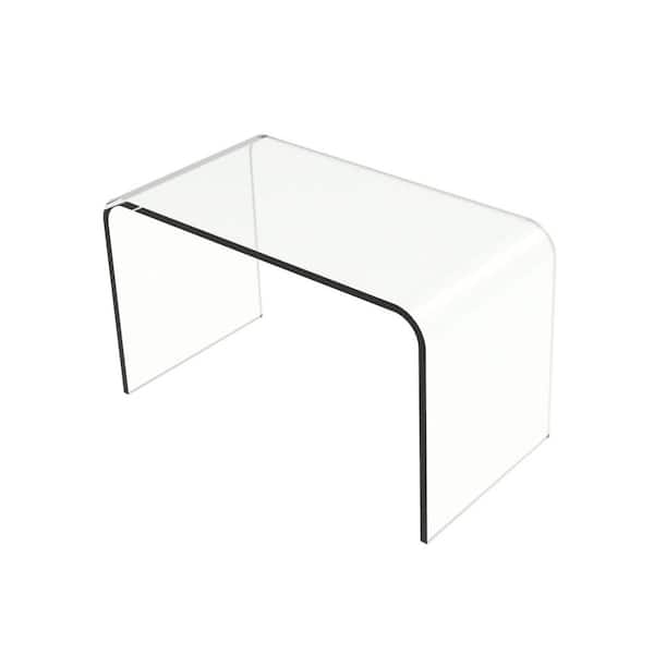 Lavish Home Acrylic Clear Modern C-Style Vertical End Table
