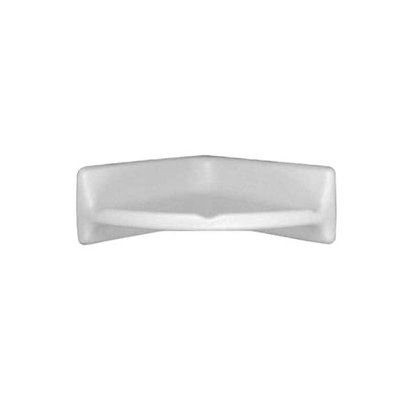 Daltile Bath Accessories 8-3/4 in. L x 2-1/2 in. H x 8-3/4 in. W Wall-Mounted Bath/Tub/Shower Surround Corner Shelf in White