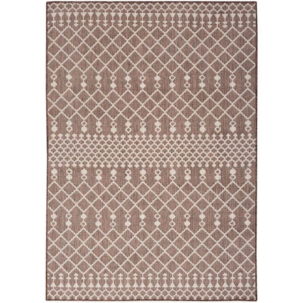 Nourison Positano Natural 6 ft. x 9 ft. Moroccan Contemporary Area Rug