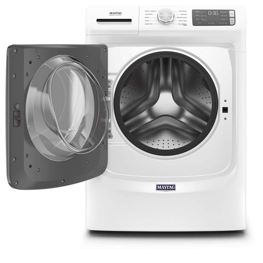 White High Efficiency Stackable Front Load Washer with Steam Setting