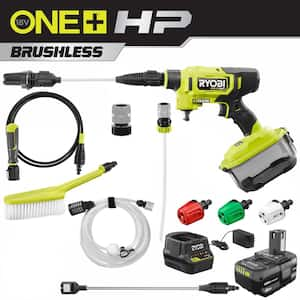 ONE+ HP 18-Volt Brushless EZClean 600 PSI 0.7 GPM Cordless Electric Power Cleaner w/ 4.0Ah Battery, Charger, Accessories