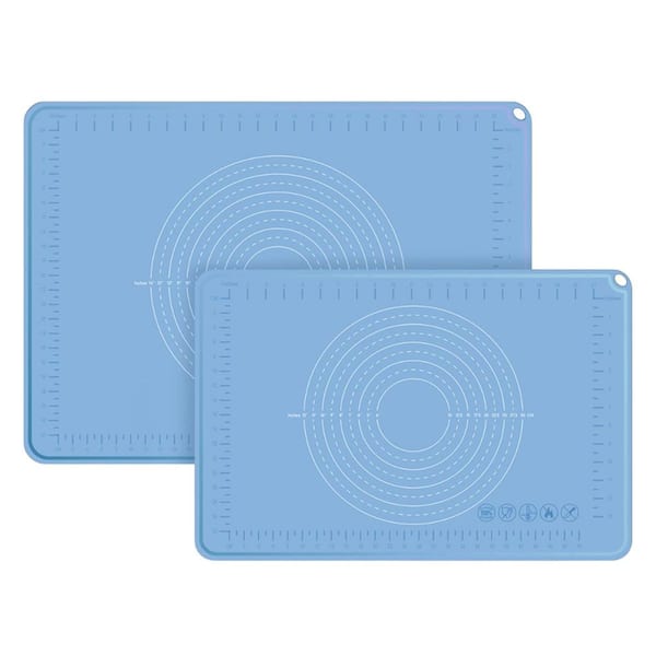 Extra Thick Food Grade Silicone Non-Stick Baking Mat with Edge Heightening and Measurement, Platinum Silicone