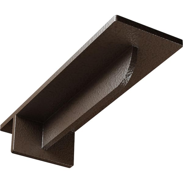 Ekena Millwork 3 in. x 2 in. x 10 in. Steel Hammered Brown Heaton Bracket