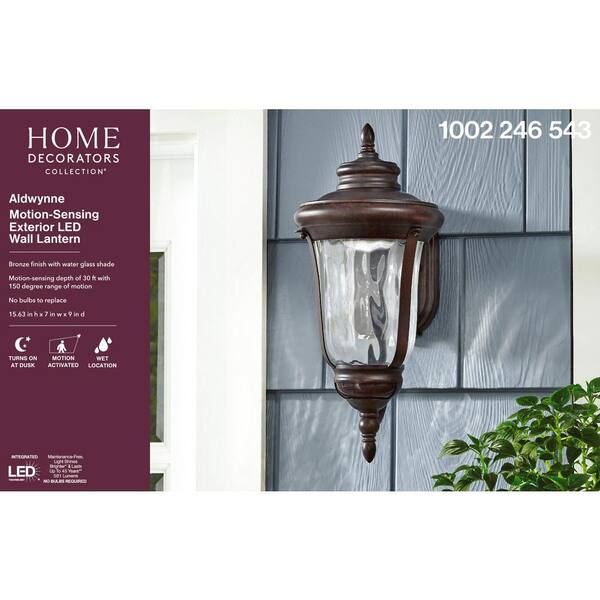 Home Decorators Collection LED Small Exterior Wall Light With Dusk to Dawn E2 for sale online 