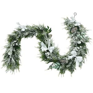 Artificial Frosty Christmas Garland Xmas Cypress Rattan Holiday Decor