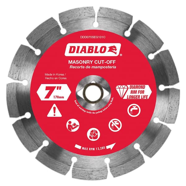 DIABLO 7 in. Diamond Blade Segmented Rim Masonry Cut Off