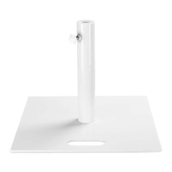 Unbranded 34 lb. Outdoor Patio Umbrella Base Steel Parasol Base 20 in. (D2 3/8 in.) White