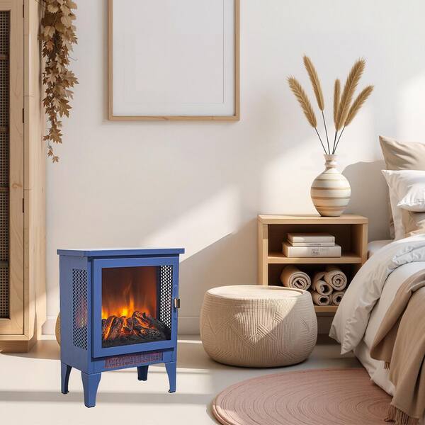Runesay 23 in. 1400-Watt Aqua Blue 5000 BTU Freestanding Electric