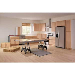 36 in. W x 24 in. D x 34.5 in. H Ready to Assemble Drawer Base Kitchen Cabinet in Unfinished with CLICKREADY Technology