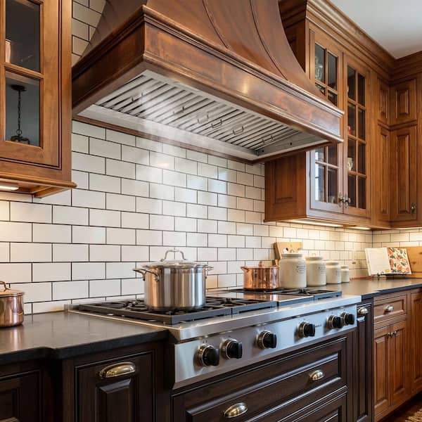 36 in. 600 CFM Ducted Insert Range Hood in Stainless Steel with Dimmable LED Lights 4-Speeds