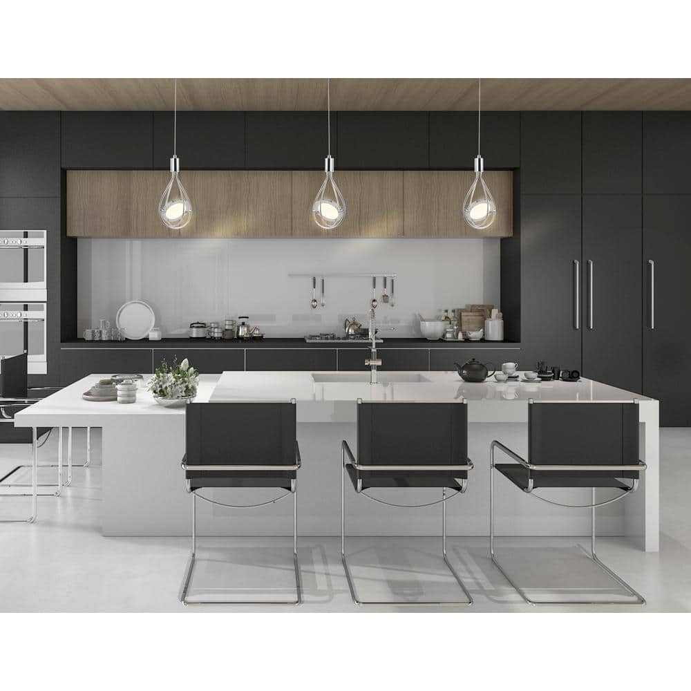Orion 5.5" Polished Chrome Adjustable Modern LED Pendant