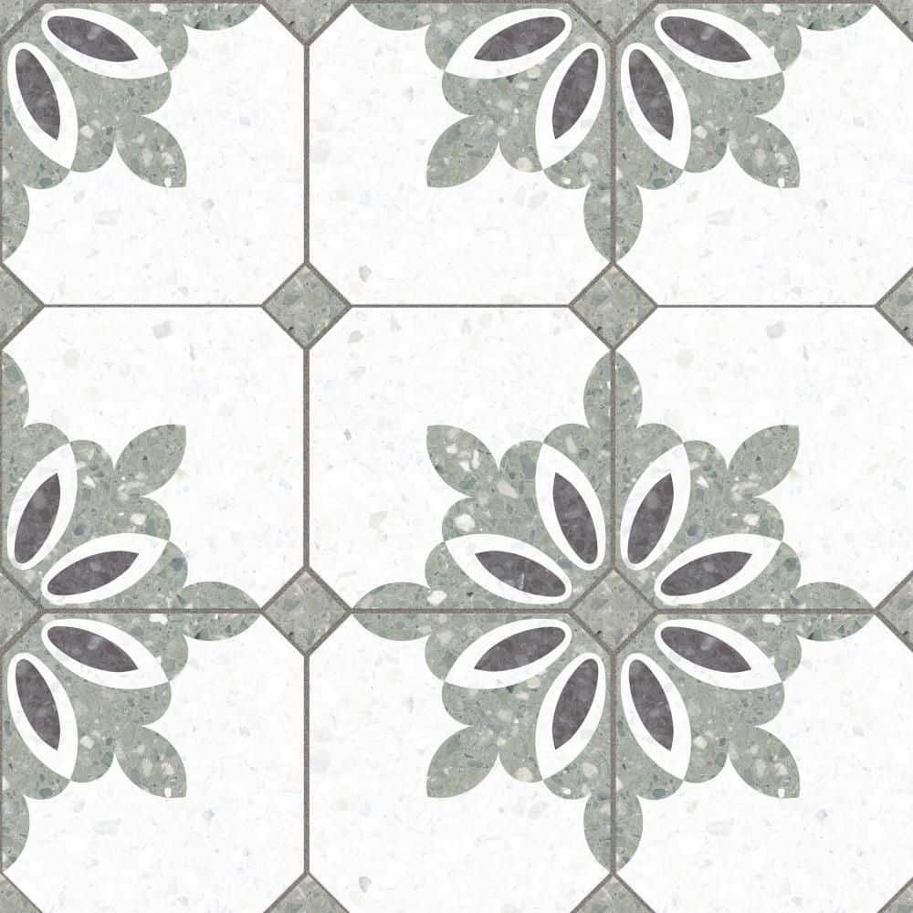 Riviera Octagon Antibes Verde with Taco Verde 8 in. x 8 in. Porcelain Floor and Wall Tile (11.25 sq. ft. /Case) product image for price tracking